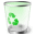 Green recycle bin icon