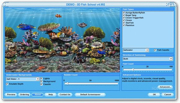 3D Fish School Screensaver Crack + Activator
