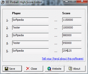 3D Pinball High Score Editor Crack + Keygen Updated