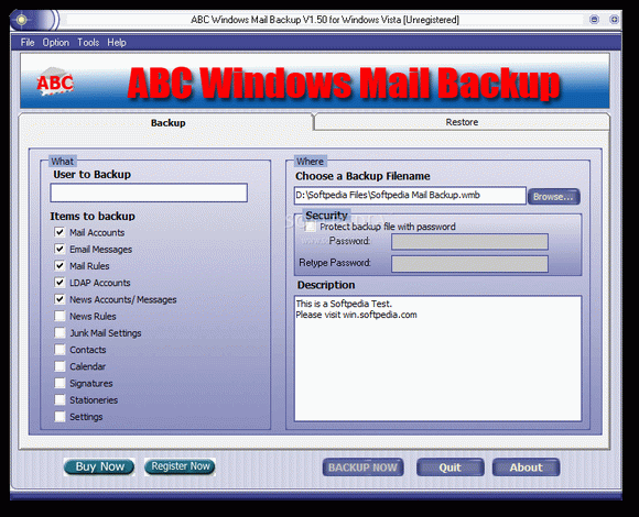 ABC Windows Mail Backup Crack + Keygen