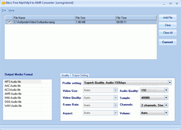 Abcc Free MP4 MP3 to AMR Converter Serial Number Full Version