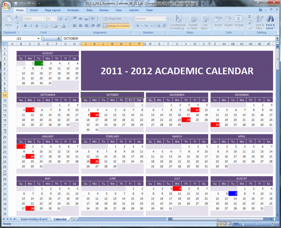 Academic Calendar 2011/2012 Crack & Activator