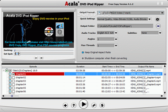 Acala DVD iPod Ripper Crack + Keygen (Updated)