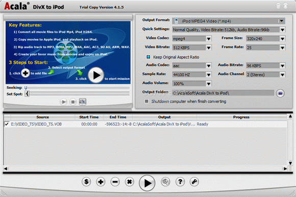 Acala DVD Ripper and iPod Video Bundle Crack With Keygen