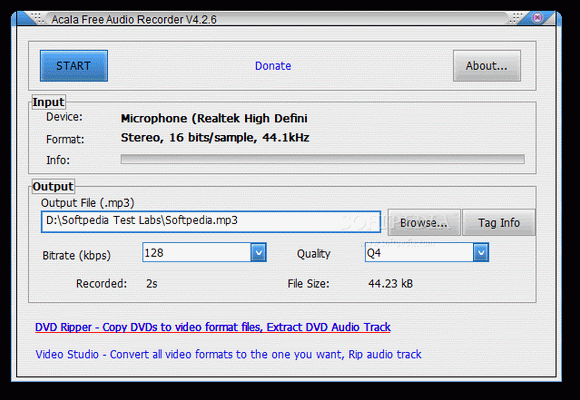 Acala Free Audio Recorder Crack + License Key Updated