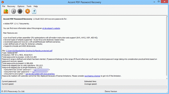 Accent PDF Password Recovery Crack + License Key