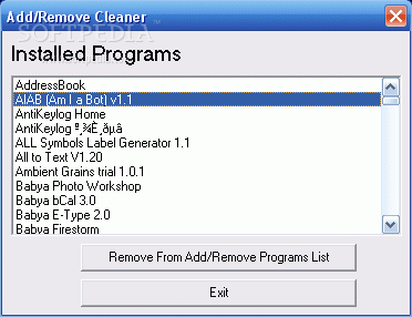 Add/Remove program cleaner Crack + Keygen (Updated)