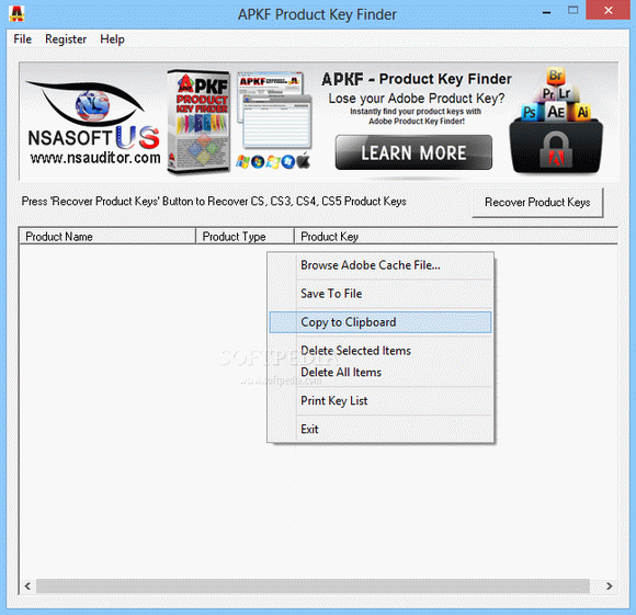 APKF Product Key Finder Crack With Activator Latest