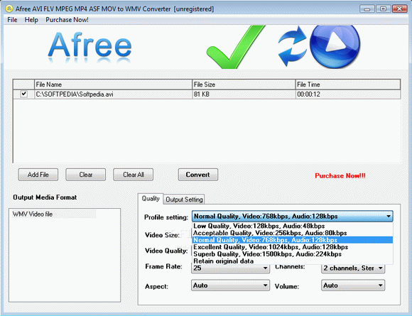Afree AVI FLV MPEG MP4 ASF MOV to WMV Converter Crack With Serial Key Latest