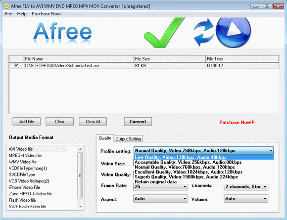Afree FLV to AVI WMV DVD MPEG MP4 MOV Converter Crack + Serial Key