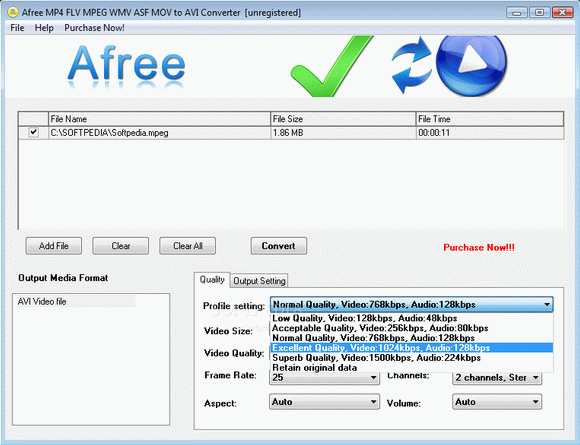 Afree MP4 FLV MPEG WMV ASF MOV to AVI Converter Crack Plus Serial Number