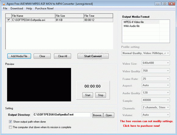 Agree Free AVI WMV MPEG ASF MOV to MP4 Converter Crack Plus Keygen
