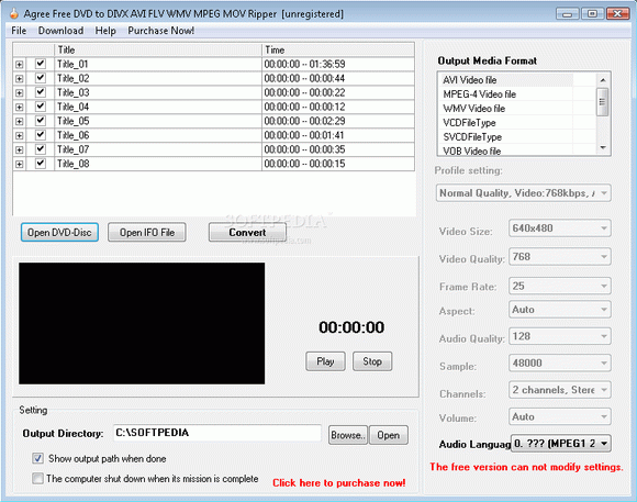 Agree Free DVD to DIVX AVI FLV WMV MPEG MOV Ripper Crack + Activation Code
