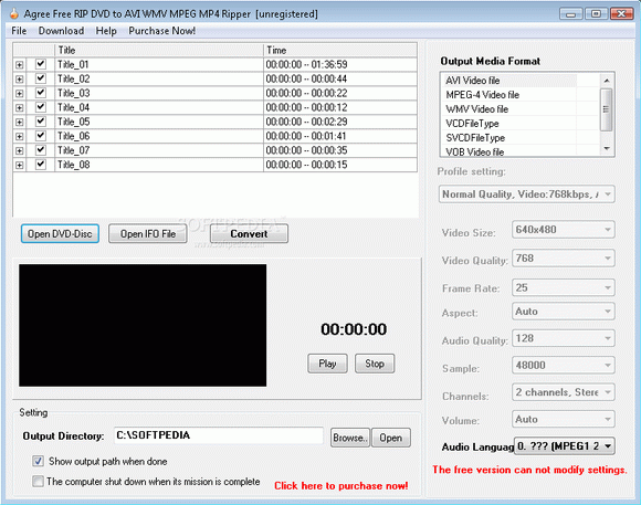 Agree Free Rip DVD to AVI WMV MPEG MP4 Ripper Serial Key Full Version