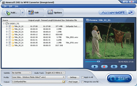 Aimersoft DVD to WMV Converter Activation Code Full Version