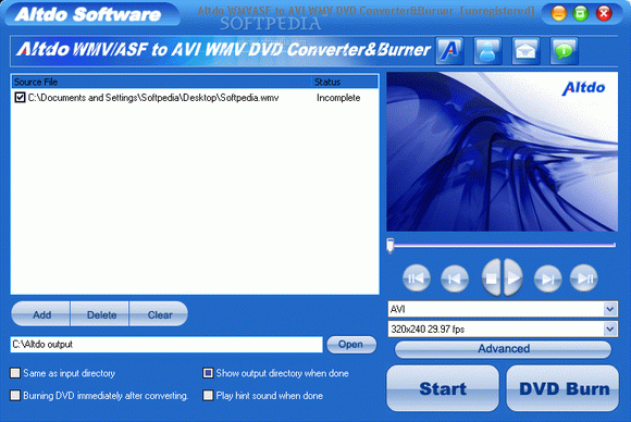 Altdo WMV/ASF to AVI WMV DVD Converter&Burner Crack + Activator (Updated)