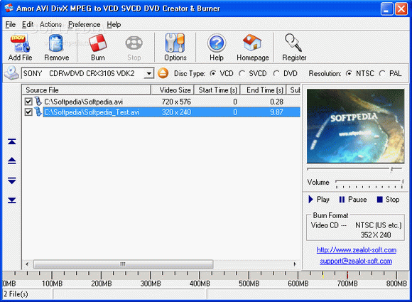 Amor AVI DivX MPEG to VCD SVCD DVD Creator & Burner Crack Plus Serial Number