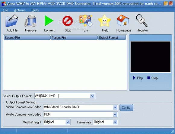 Amor WMV to AVI MPEG VCD DVD Converter Crack + Serial Number Download 2024
