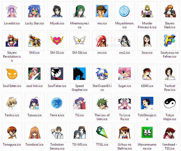 Anime Icons Pack 2 of 6 Crack Plus License Key