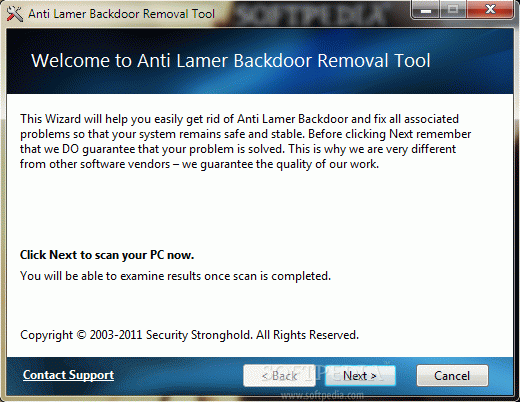 Anti Lamer Backdoor Removal Tool Crack With Serial Key