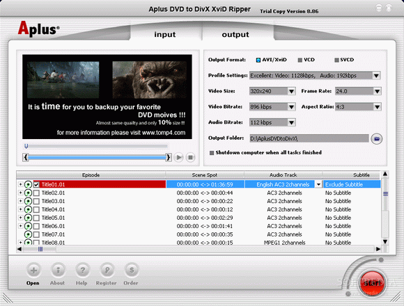 Aplus DVD to Divx Xvid Ripper [DISCOUNT] Crack + License Key Download 2024
