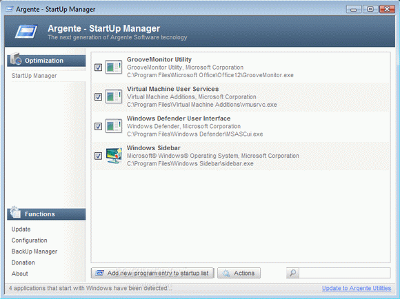 Argente - StartUp Manager Portable Crack With Keygen