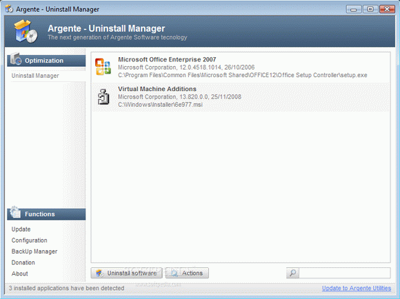 Argente - Uninstall Manager Portable