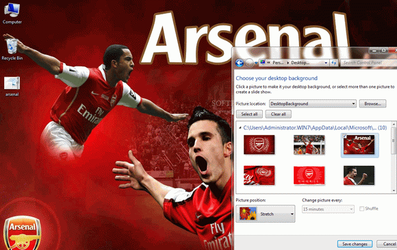 Arsenal Windows 7 Theme Crack With Activation Code Latest
