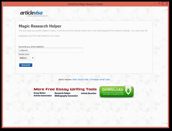 ArticleVisa Magic Research Helper Crack With Activator Latest 2024