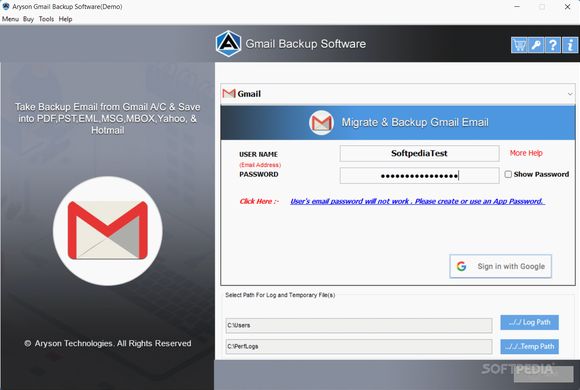 Aryson Gmail Backup Tool Crack + License Key (Updated)
