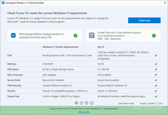 Ashampoo Windows 11 Check & Enable Crack With Keygen