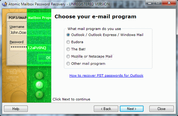 Atomic Mailbox Password Recovery Crack & Activator