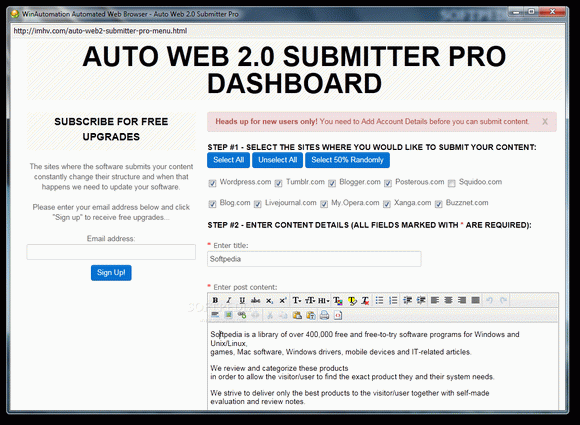Auto Web 2.0 Submitter Pro Crack + Serial Number Download 2024