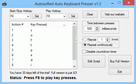 Autosofted Auto Keyboard Presser Crack Plus License Key