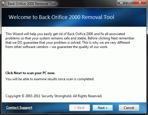 Back Orifice 2000 Removal Tool Crack Plus Activation Code