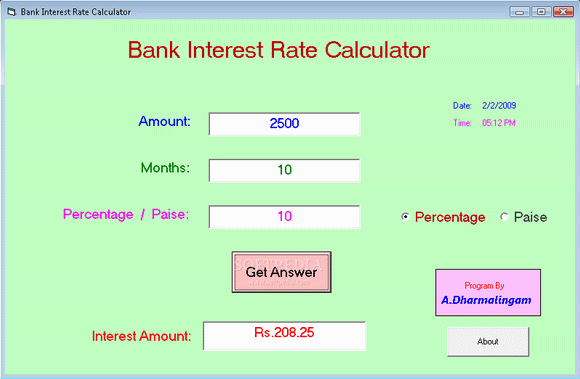 Bank Interest Rate Calculator Crack With Serial Key Latest