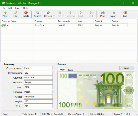 Banknote Collection Manager Crack With Serial Key Latest