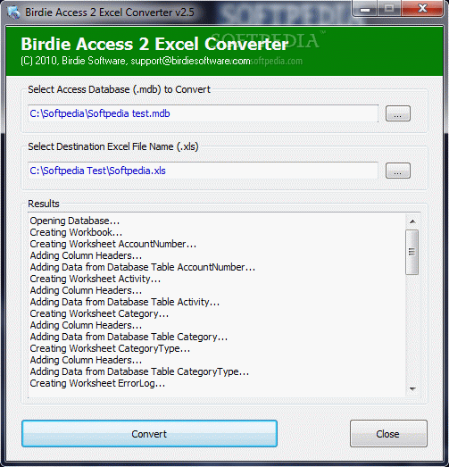 Birdie Access 2 Excel Converter Crack With Keygen