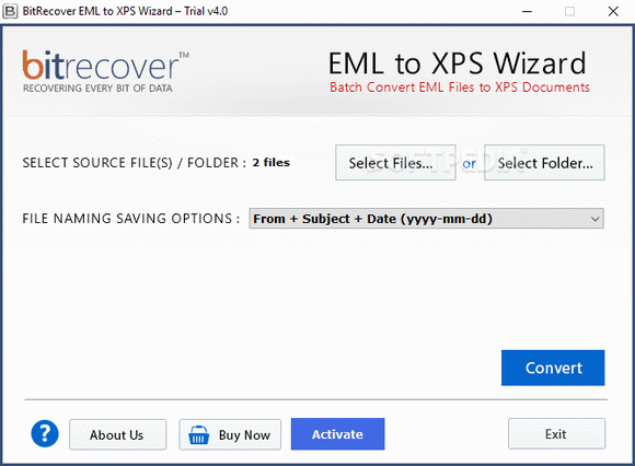 BitRecover EML to XPS Wizard Crack With Serial Number 2024