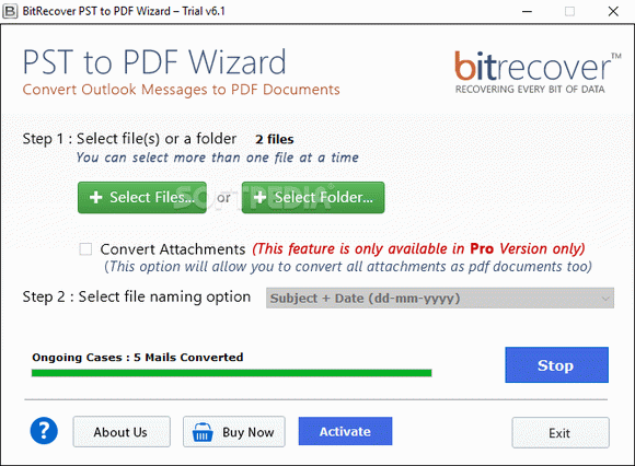 BitRecover PST to PDF Wizard Crack Plus Activation Code
