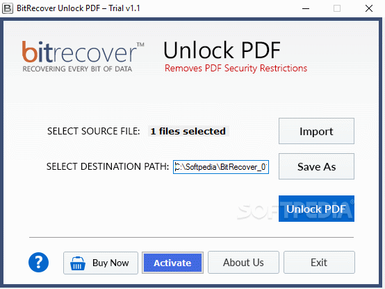 BitRecover Unlock PDF Crack & Serial Number