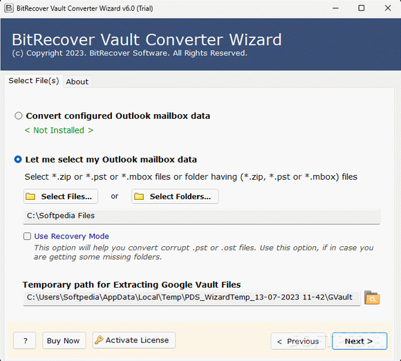 BitRecover Vault Converter Wizard