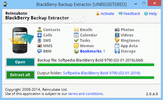 BlackBerry Backup Extractor Crack + Activation Code Updated