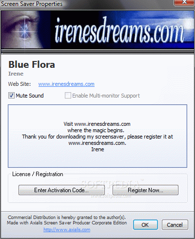 Blue Flora Screensaver Crack + Serial Number