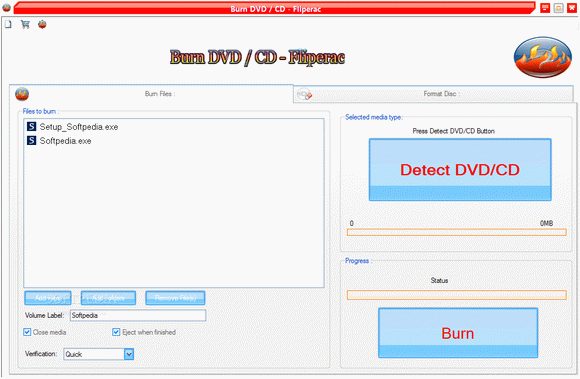 Burn DVD / CD - Fliperac Serial Number Full Version