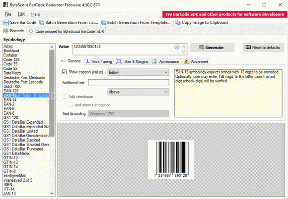 ByteScout BarCode Generator Crack With Serial Number 2023
