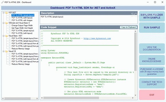 Bytescout PDF To HTML SDK Crack Full Version