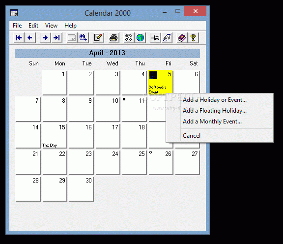 Calendar 2000 Crack & Serial Number