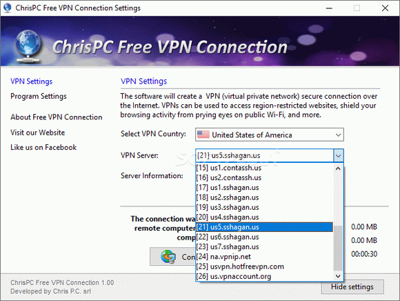 ChrisPC Free VPN Connection Crack + Keygen Updated