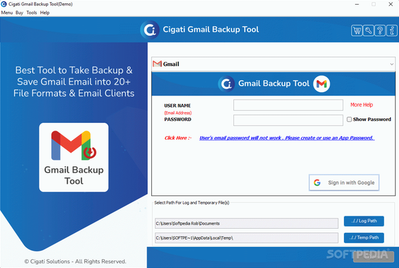 Cigati Gmail Backup Tool Crack With Serial Number